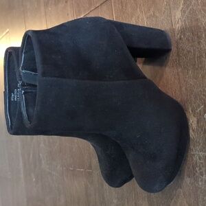 Black Microsuede Booties Size 7